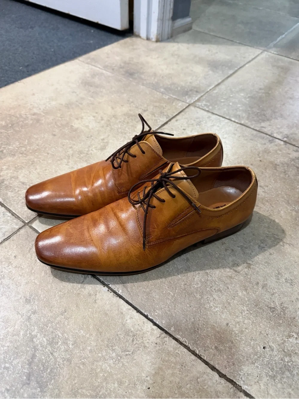 Aldo Men's Classic Leather Dress Shoes - Tan